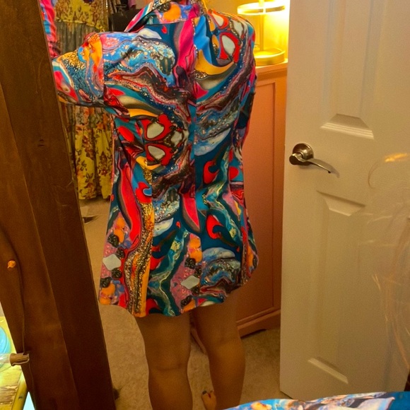 SHEIN Multicolored Design Funky Blazer - Picture 2 of 3